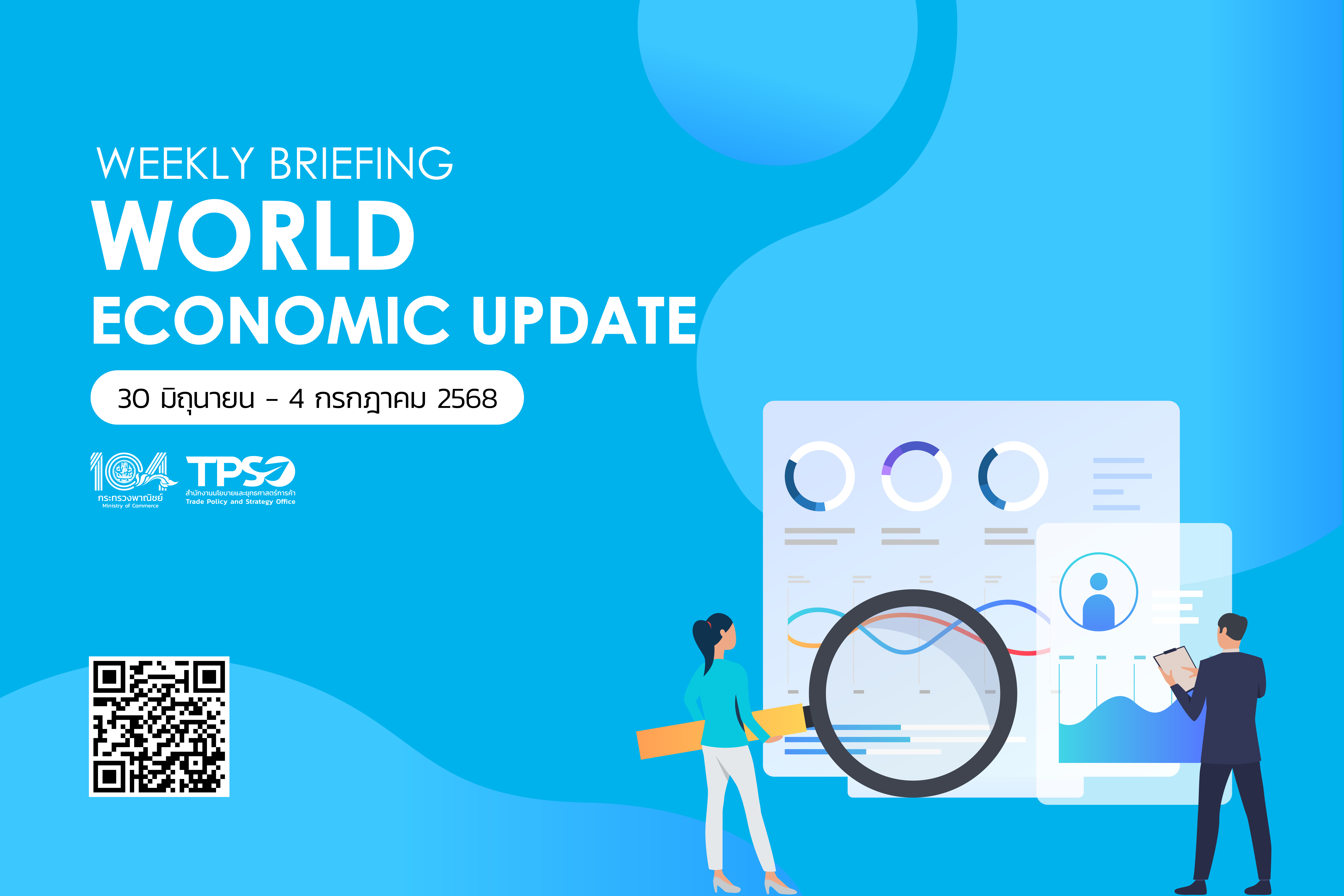 สรุปสถานการณ์เศรษฐกิจการค้าสำคัญ ประจำสัปดาห์ 30 มิถุนายน - 4 กรกฎาคม 2568